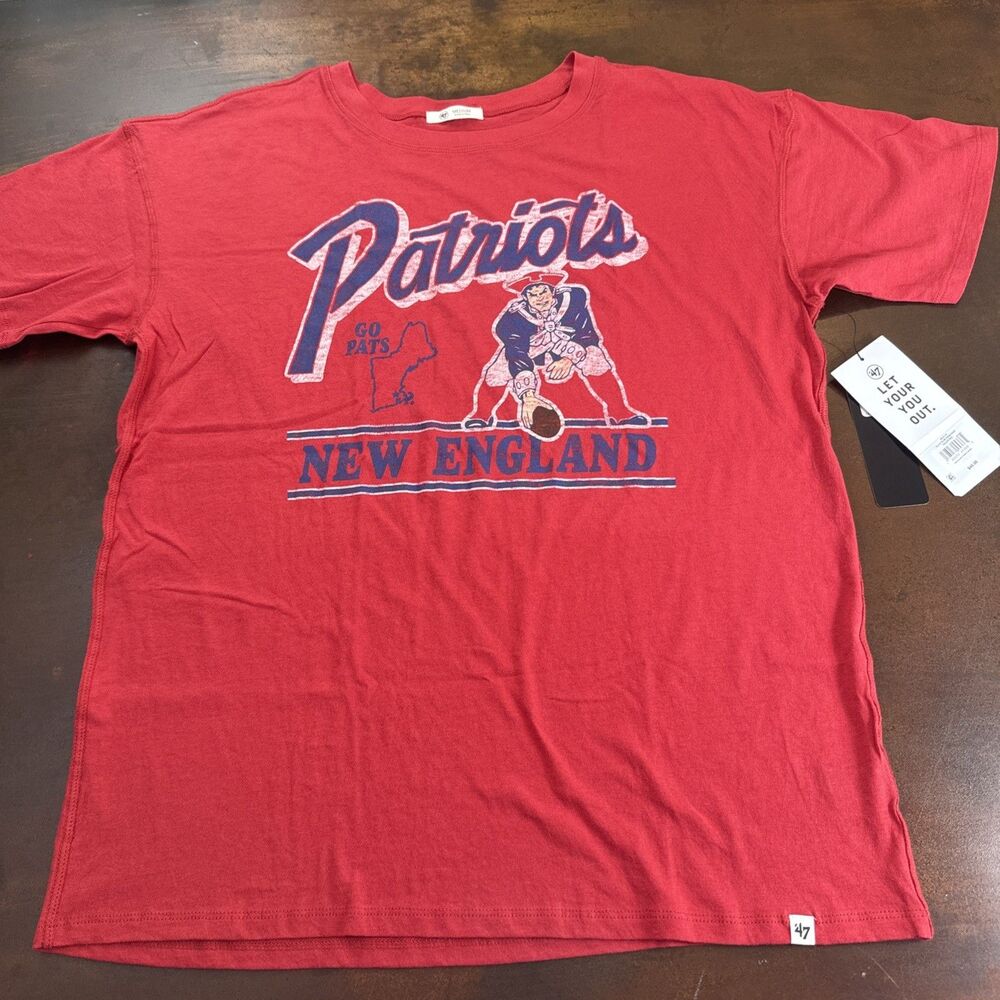 New England Patriots Racer Red T-Shirt Women's Medium Sportswear Fan Football